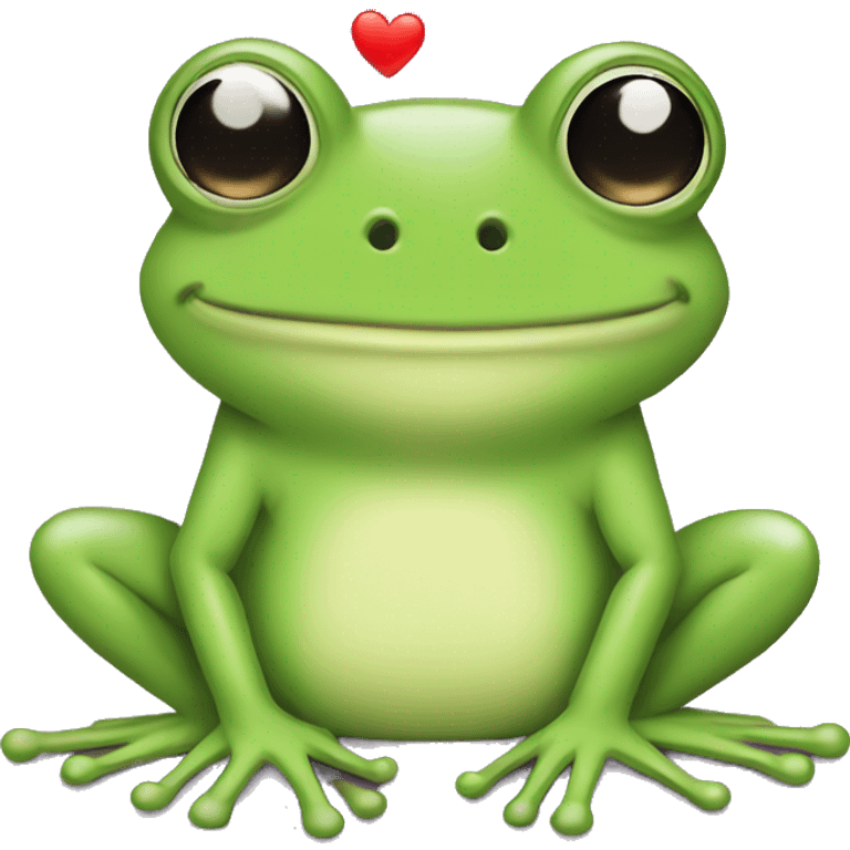 frog with hearts emoji