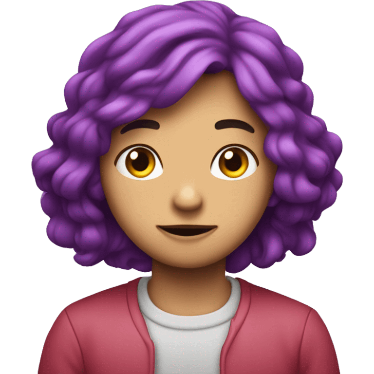 quiero un emoji que sea una carita con un corazon morado emoji