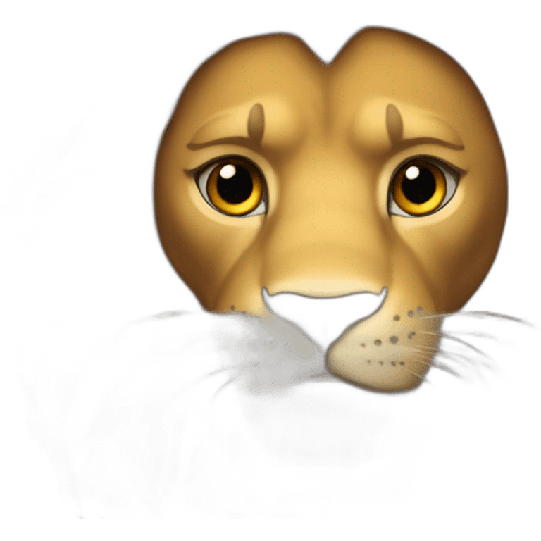 A super hero lion emoji