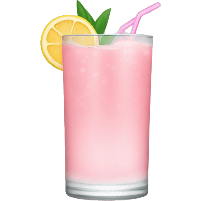 Light pink cocktail tall glass no straw emoji