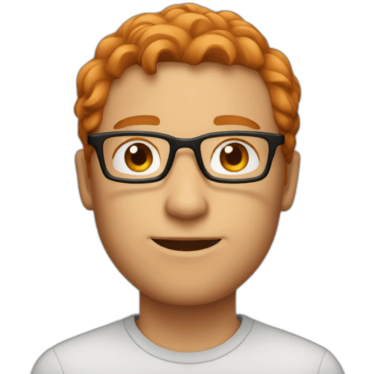 A guy with glasses and ginger hair emoji