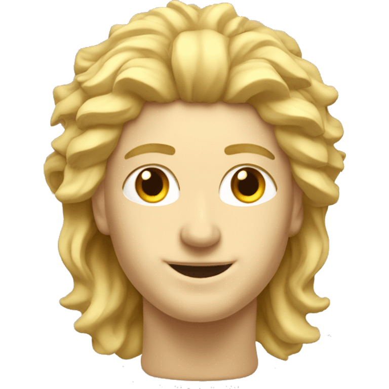 Apollo god of music and poetry and sun. Blonde hair emoji