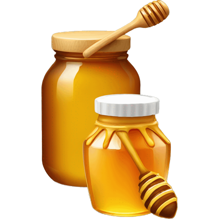 A jar of honey with a plain bottle  emoji