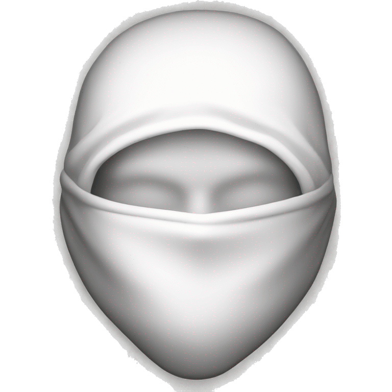 mysterious figure in white balaclava emoji