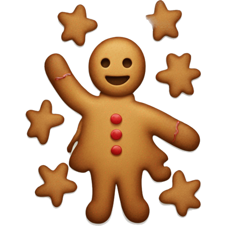 Simple gingerbread man emoji