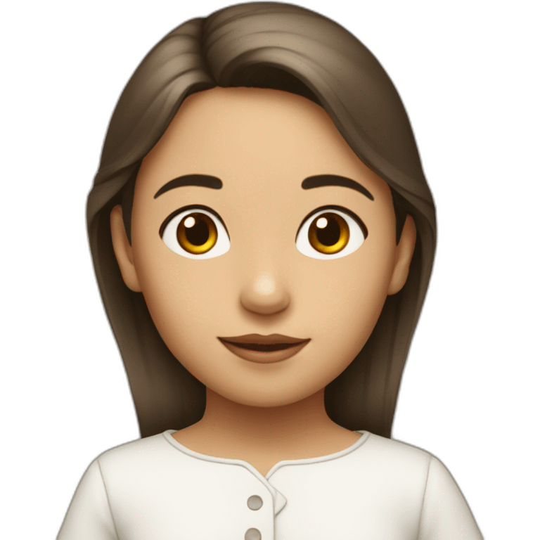 niña y conejito blanco emoji