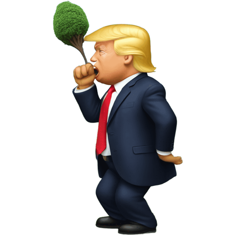 Donald trump licking a tree  emoji