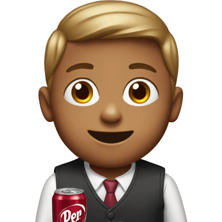 Kid with Dr Pepper emoji