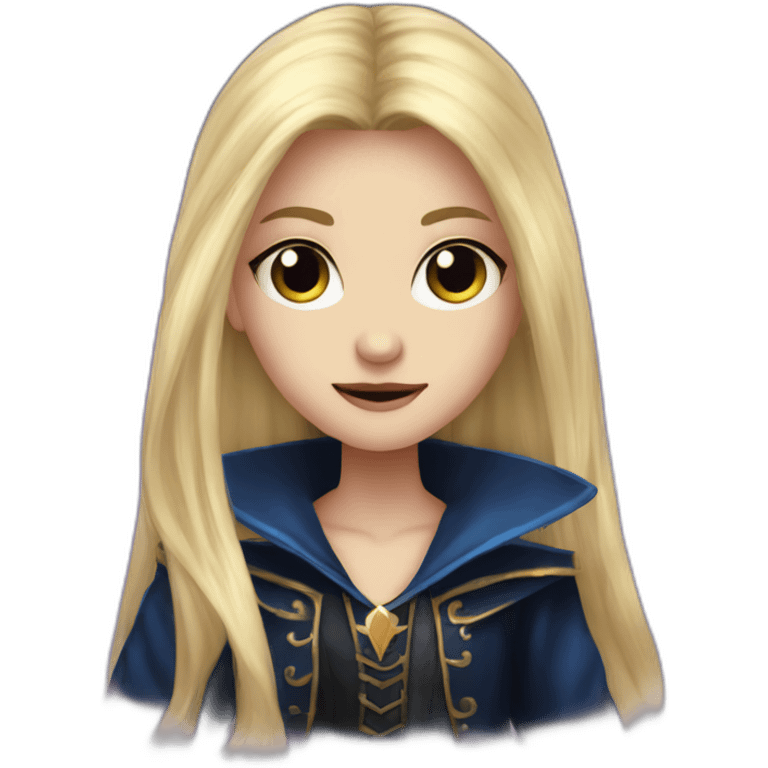 long-hair blond femboy gothic sorcerer magician emoji