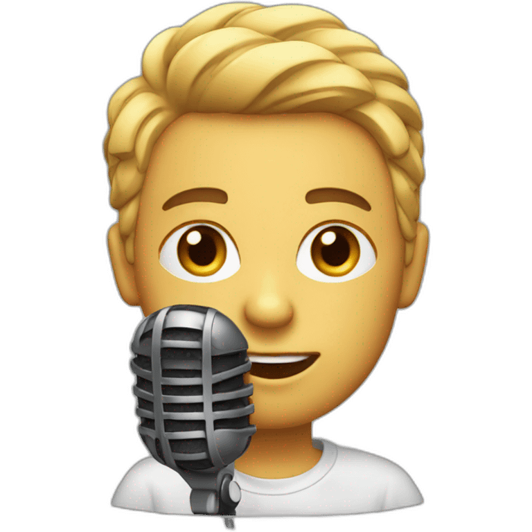 Podcaster with mic emoji