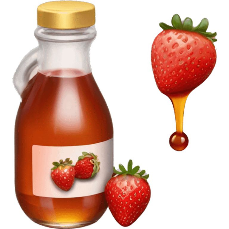 Syrup with strawberry  emoji