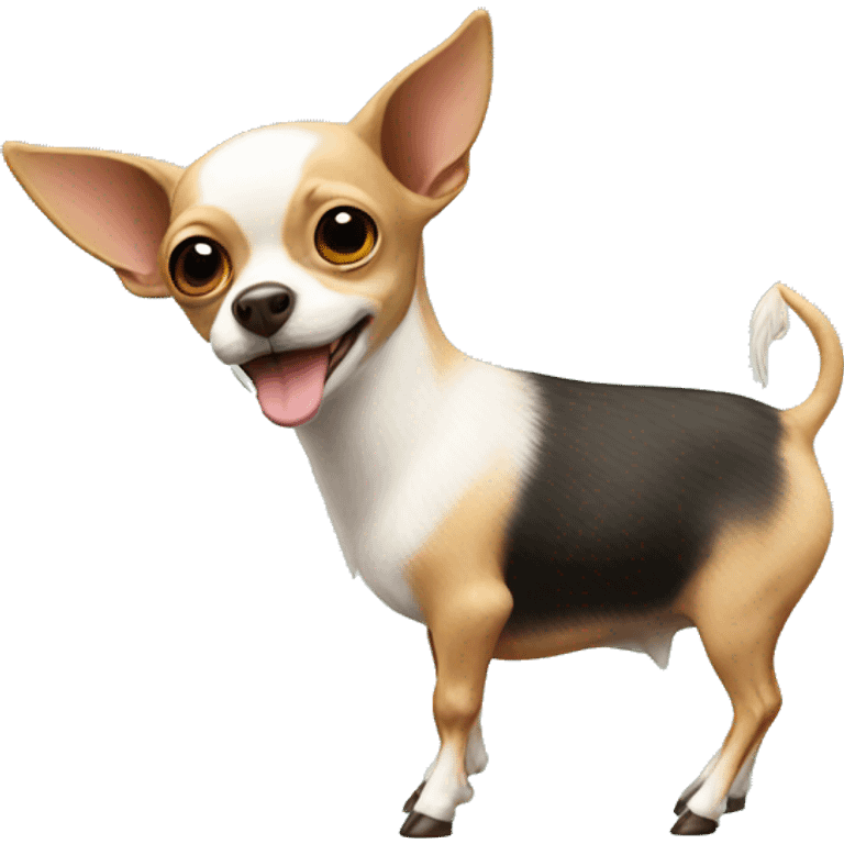 Chihuahua riding a goat emoji