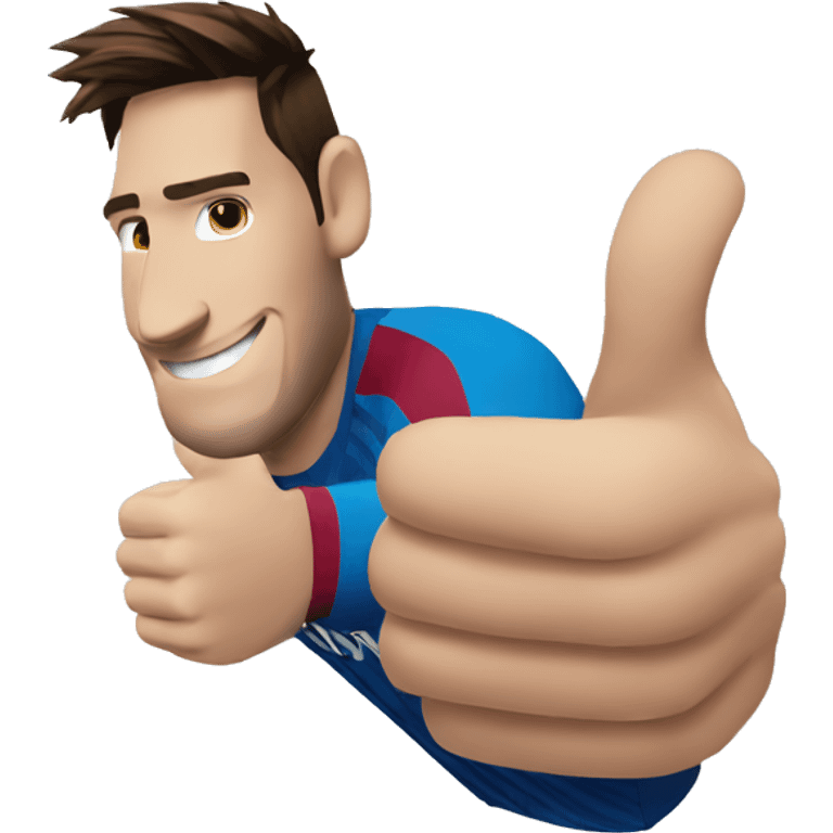 Messi thumbs up emoji