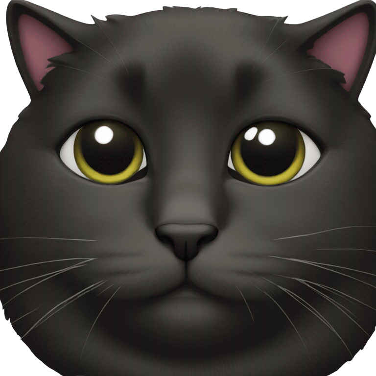 fat black cat emoji