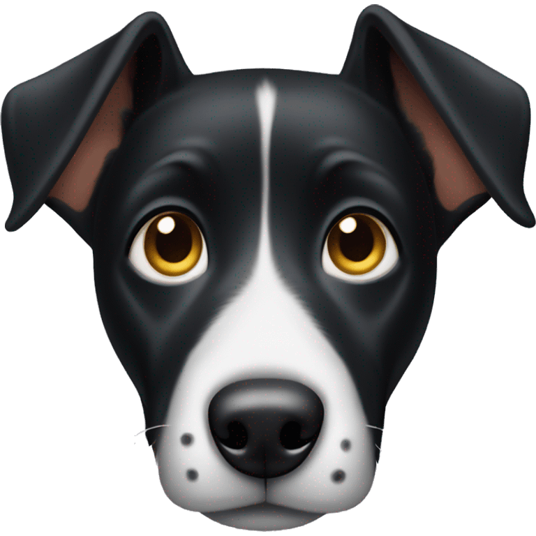 Black dog with perky ears emoji