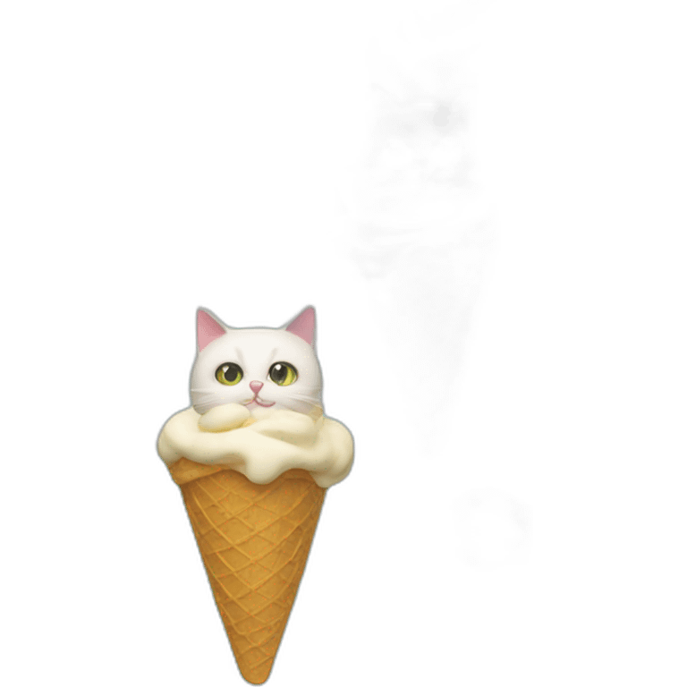 Cat ice cream emoji