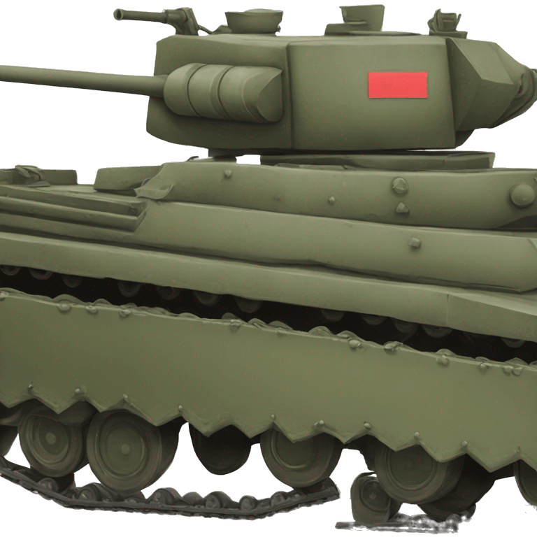 Russian tank 1990 in profile emoji