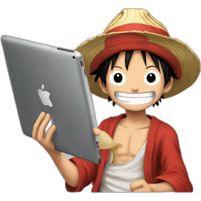 Luffy WITH IPAD emoji