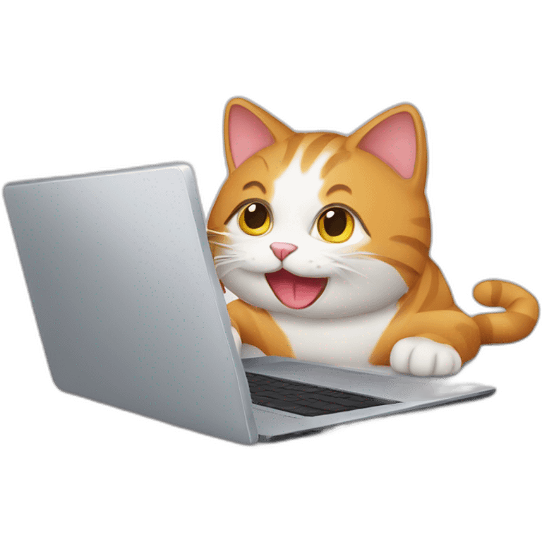 Cat with laptop  emoji