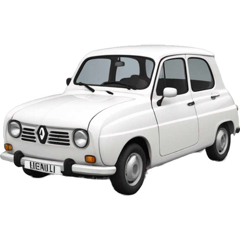 Renault 4L white sideway emoji