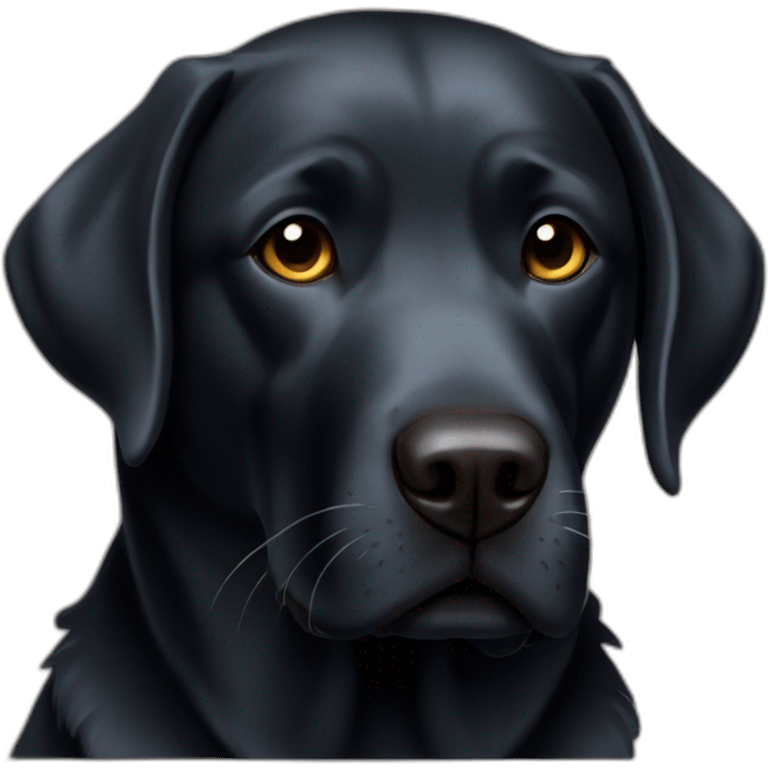 Schwarzer labrador emoji