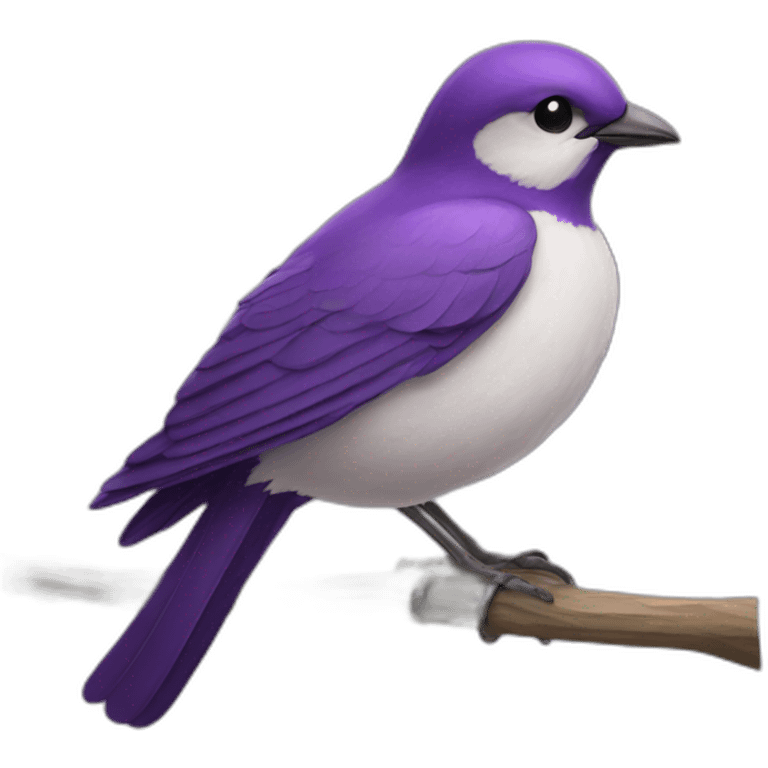 Oiseau violet emoji