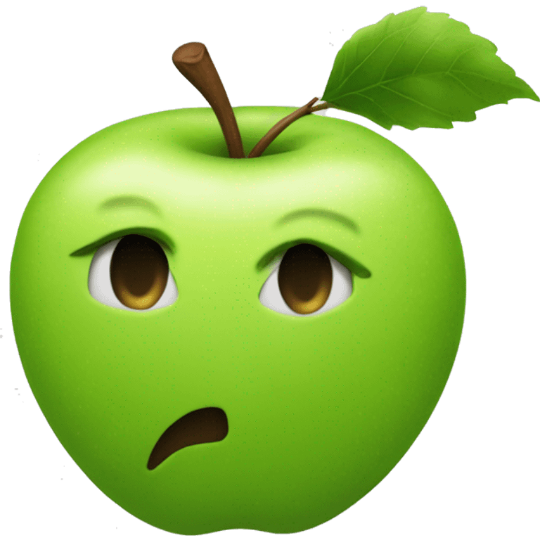 brat green apple falling right from the tree emoji