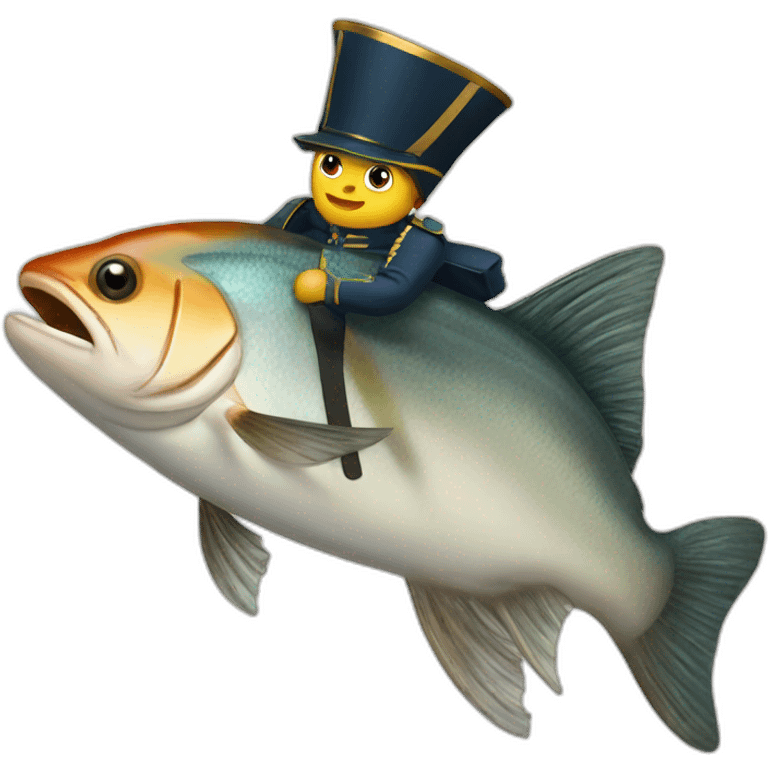 Napoleon on a fish emoji