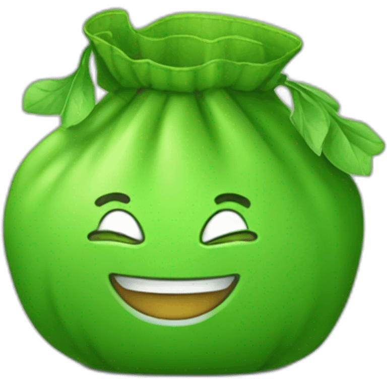 smiling green moneybag emoji