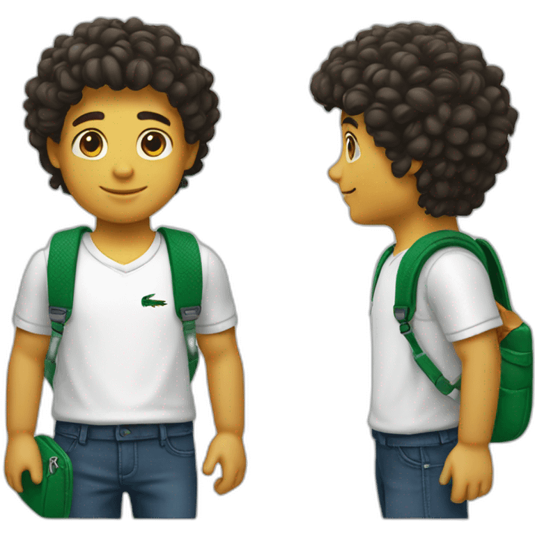 Lacoste shoulder bag boy emoji