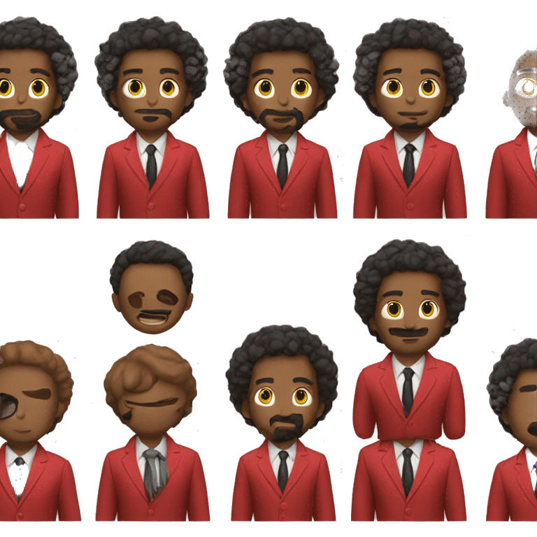 the weekend red suit emoji