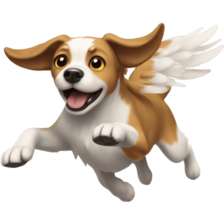 Flying dog emoji