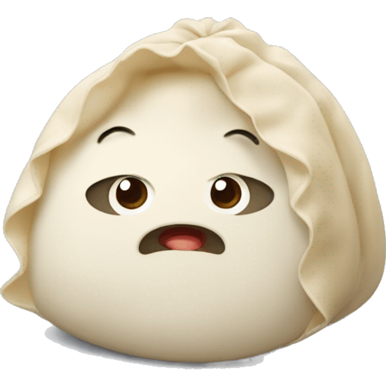 Dumpling with mouse face emoji