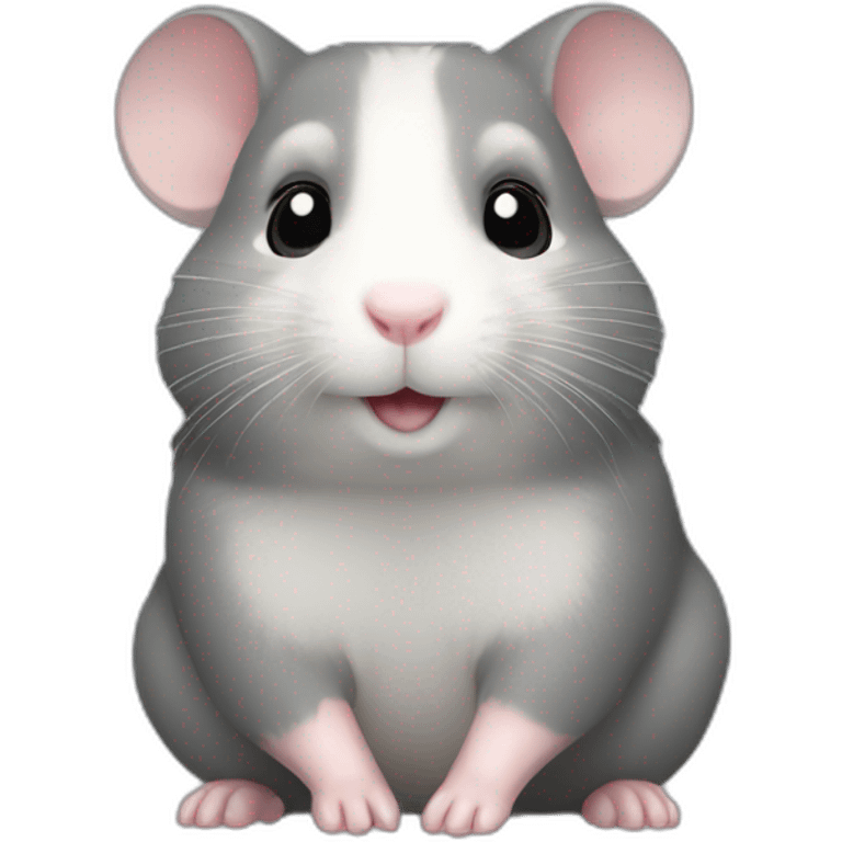 Grey hamster emoji