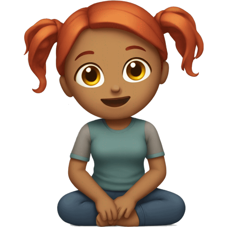 Kneeling girl with red hair  emoji