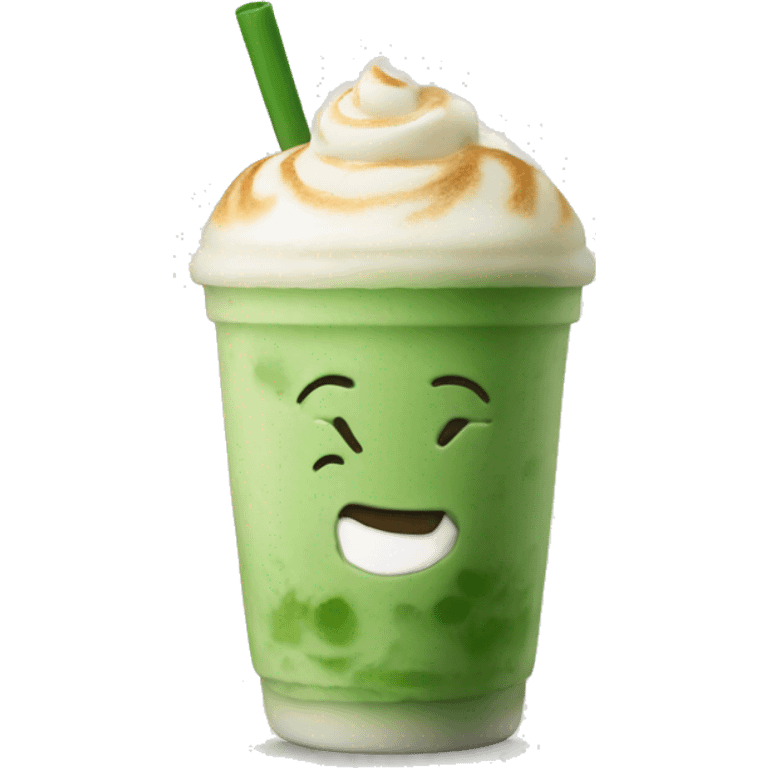 Ice matcha latte emoji