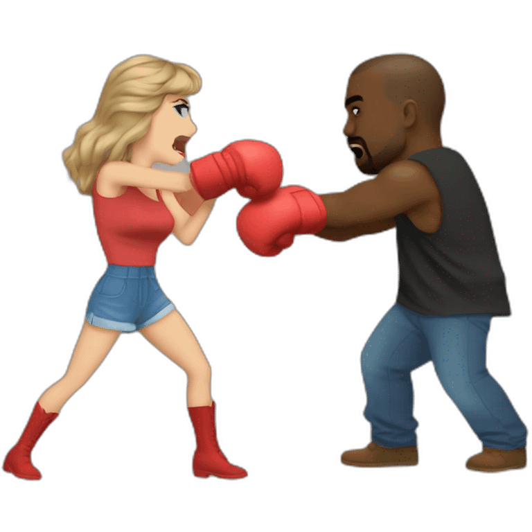 Taylor swift punching Kanye west emoji