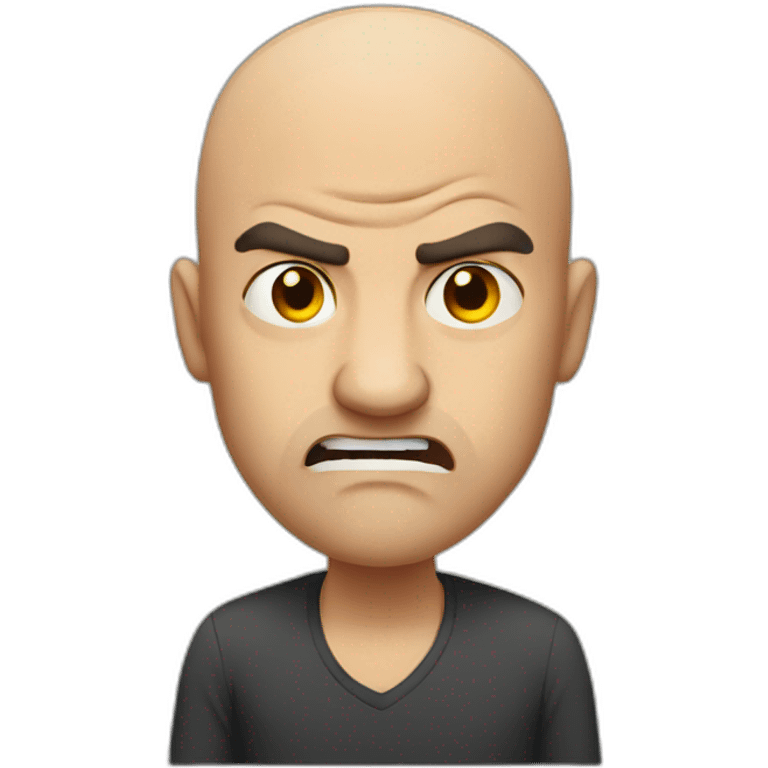 angry bald guy emoji