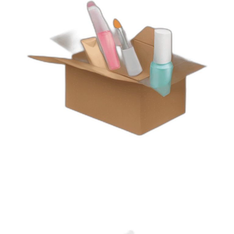 Box with cosmetics emoji