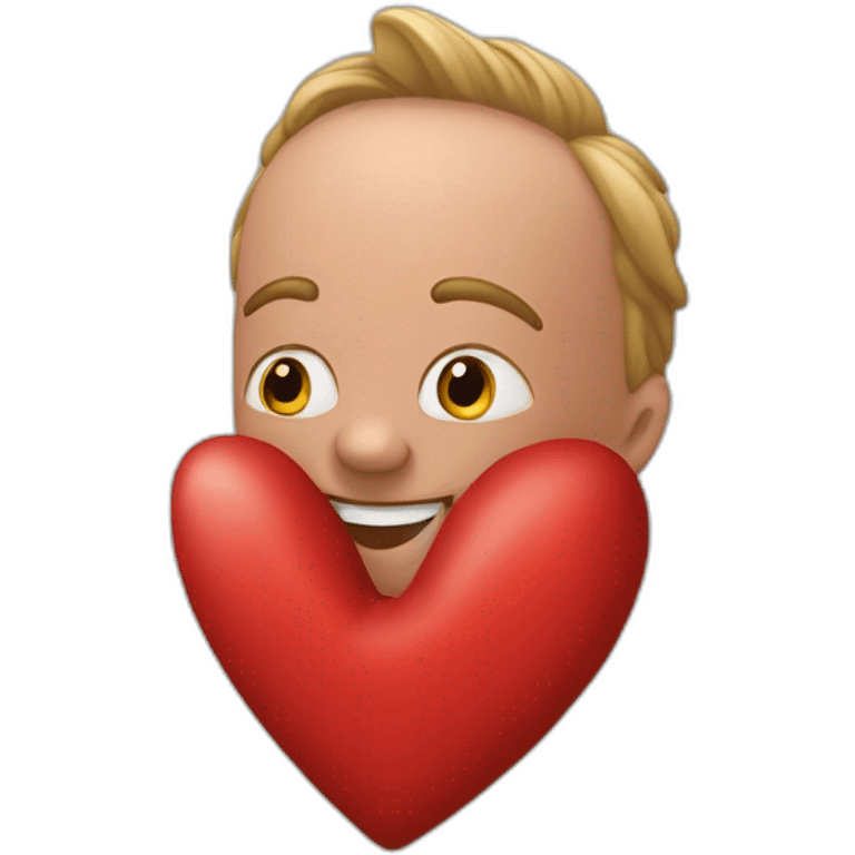 Doit d'honneur dans un coeur rouge emoji