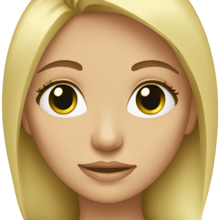 Girl with green eyes blonde hair emoji