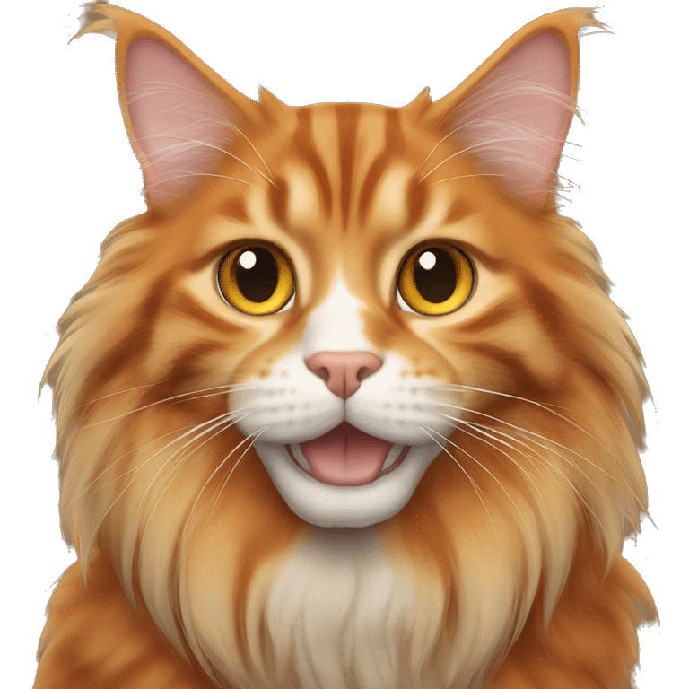 orange maine coon cat emoji