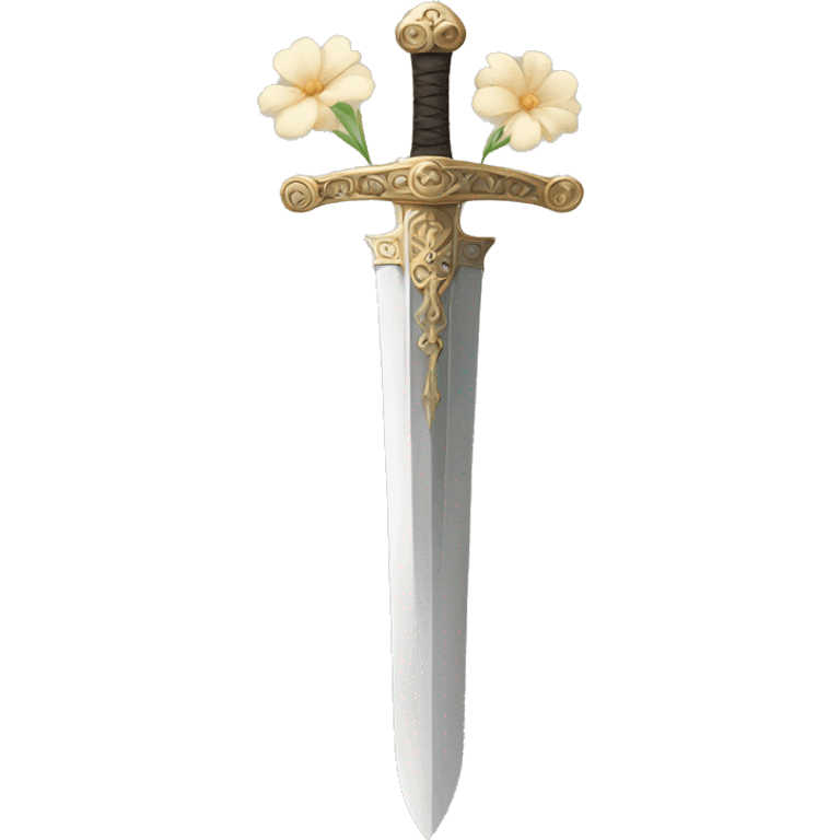 sword with beige florals emoji