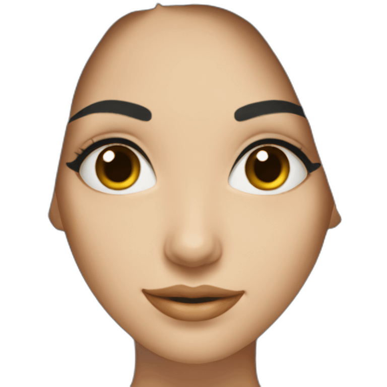 Beautiful caucasian girl with black hair emoji