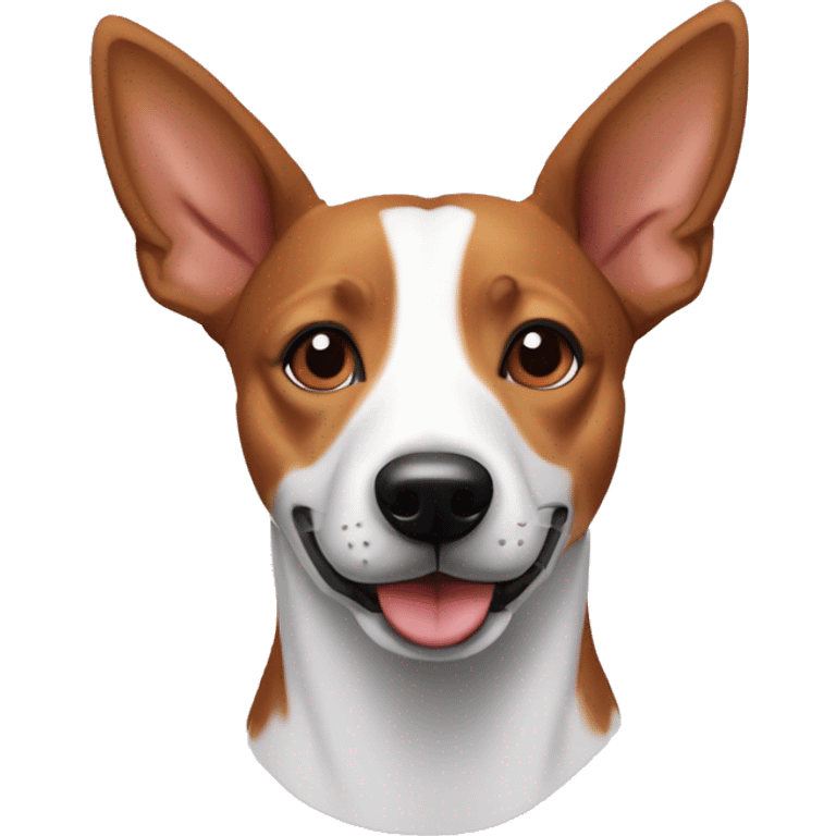 A basenji mixed with a jack russell emoji