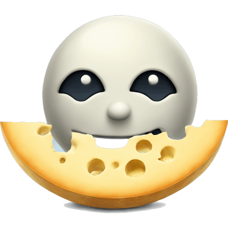 moon eating cheese emoji