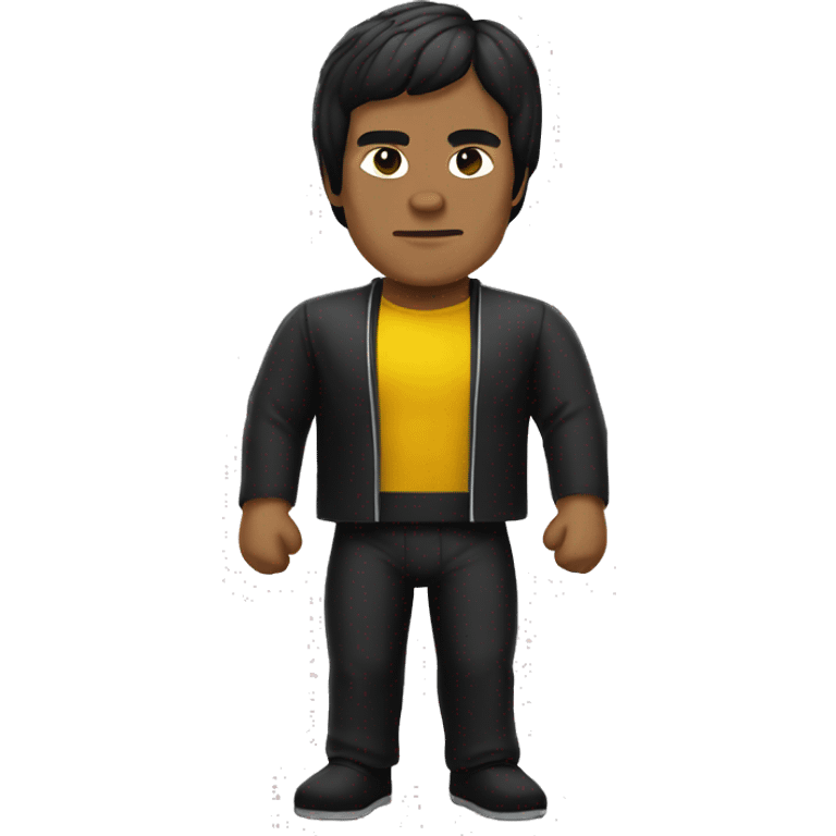 Bruce Lee emoji traj amarillo  emoji