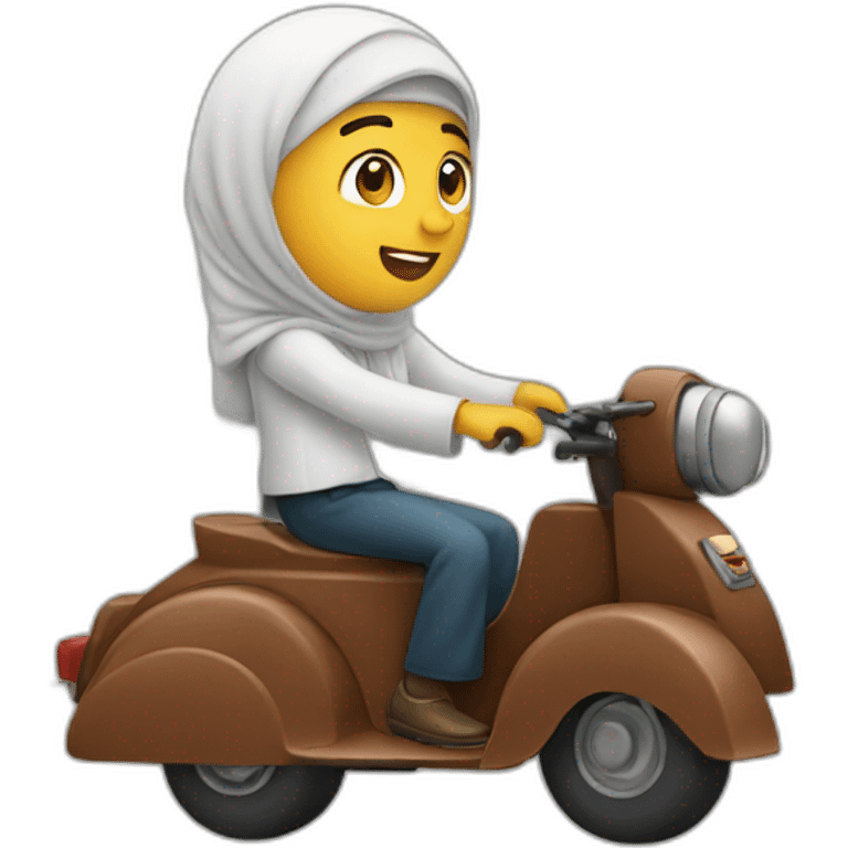 A Muslim drive a fly emoji