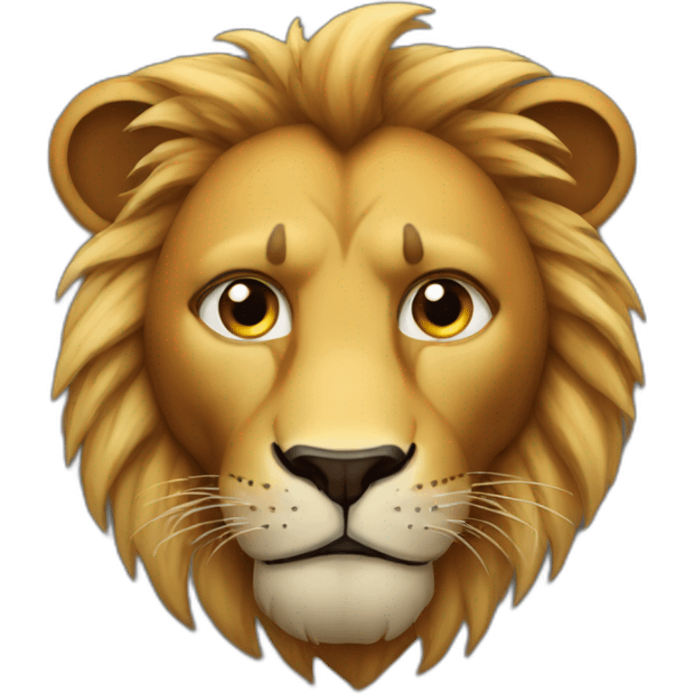 Lion with a scar on eye emoji