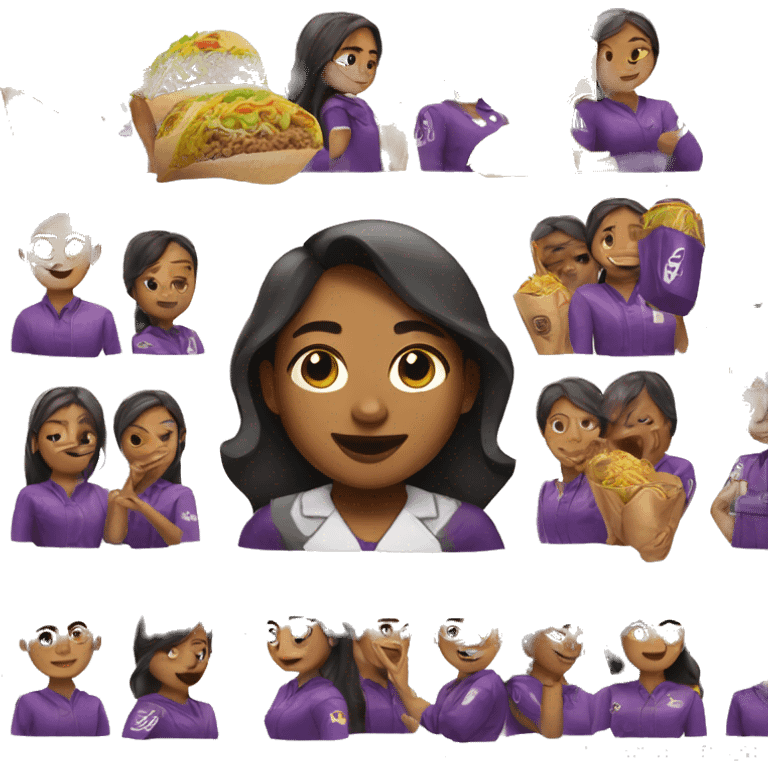 Taco Bell worker girl emoji